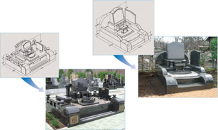画像：デザイン墓石の一例