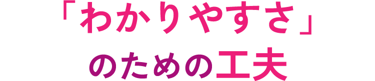 「わかりやすさ」のための工夫