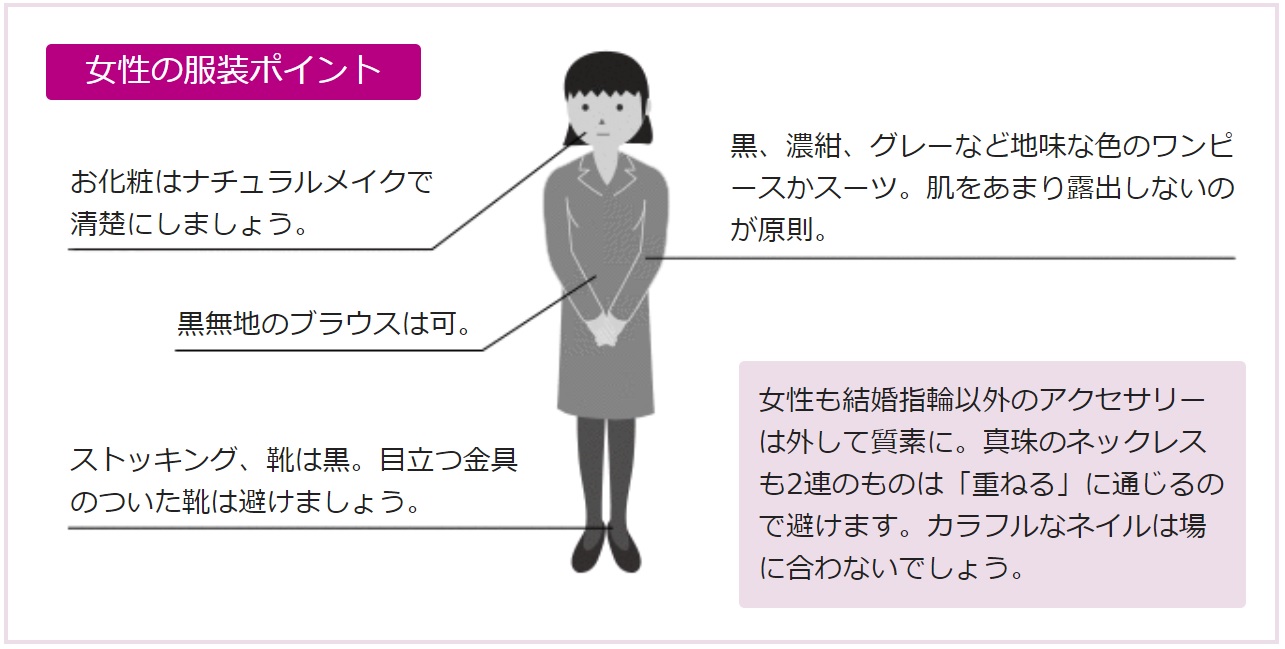 服装 持ち物 髪型やメイク イオンのお葬式 コラム 葬儀 家族葬なら イオンのお葬式